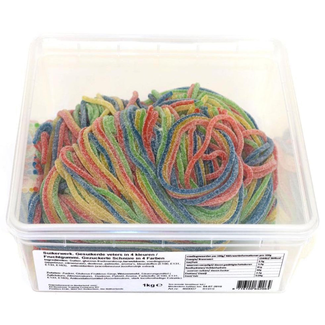 Gekleurde veters gesuikerd 1kg